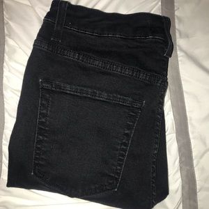 High-waisted skinny jeans